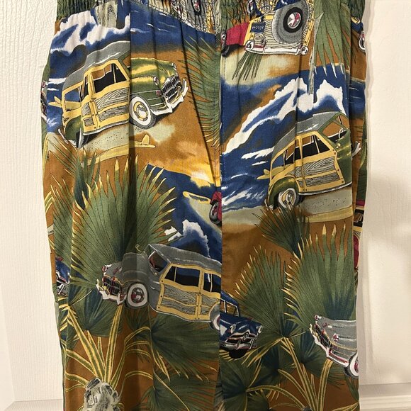 Vintage DIAMOND HEAD Sportswear Sz M Woodie Surf Cars Sleeveless Hawaiian Dress - Picture 9 of 12